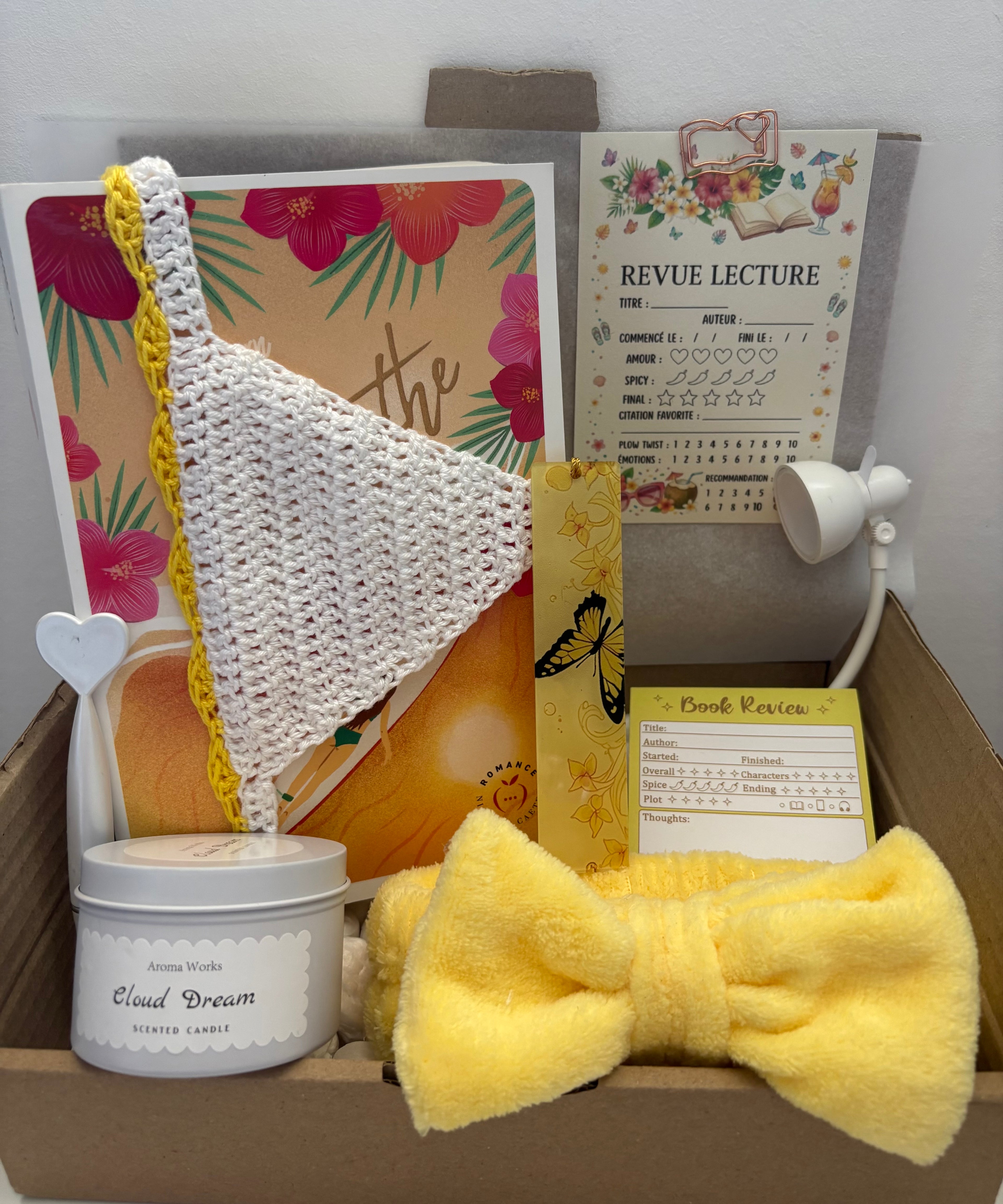 Box marque page string de lecture et goodies 💛