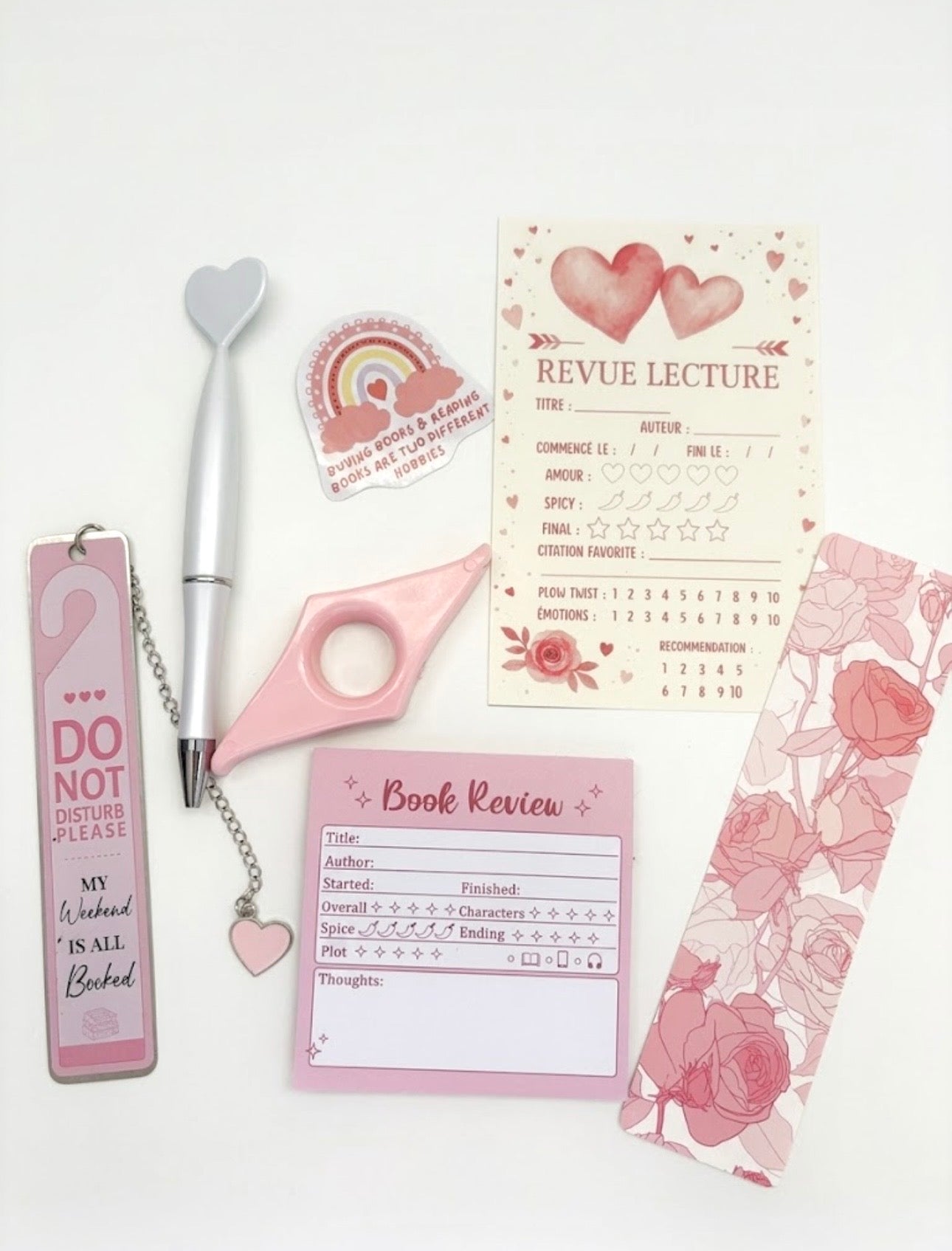 Box lecture romantique - avec décoration pour bibliothèque 💕