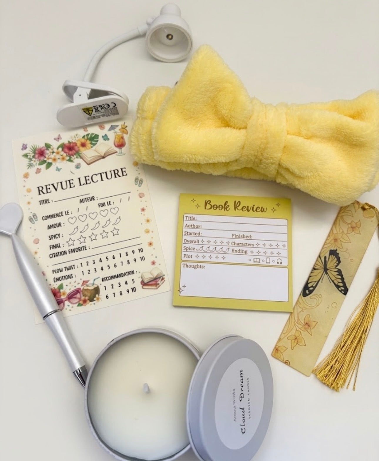 Box marque page string de lecture et goodies 💛