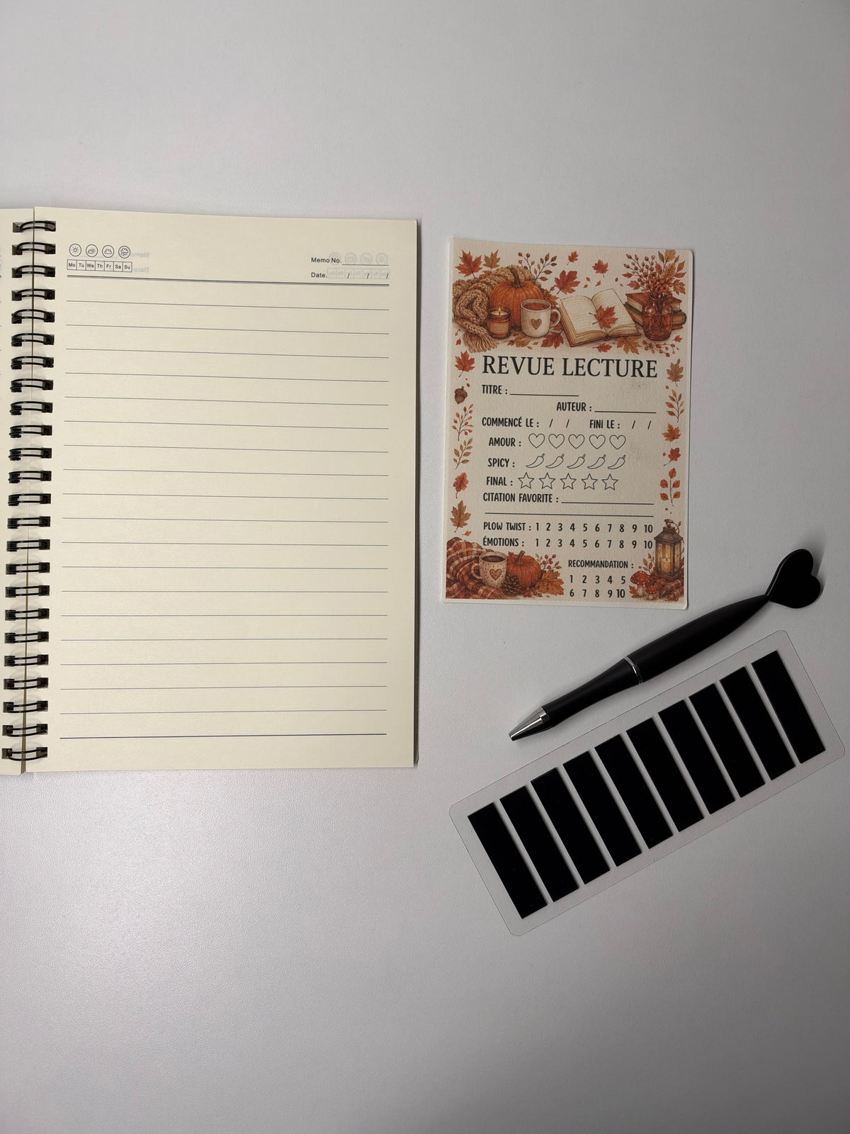 Box lecture d'automne - Carnet de lecture 🧡